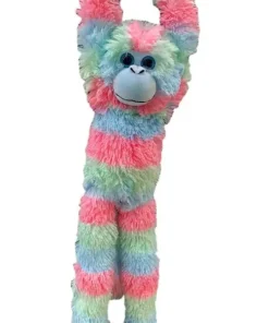 Cotton Candy – Plush Emma Pink/blue/green Hanging Monkey