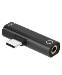 Plug Music Adapter for USB Type C Port to 2 x 3.5mm AUX Jacks Cell Phone Charging Adapter – P254